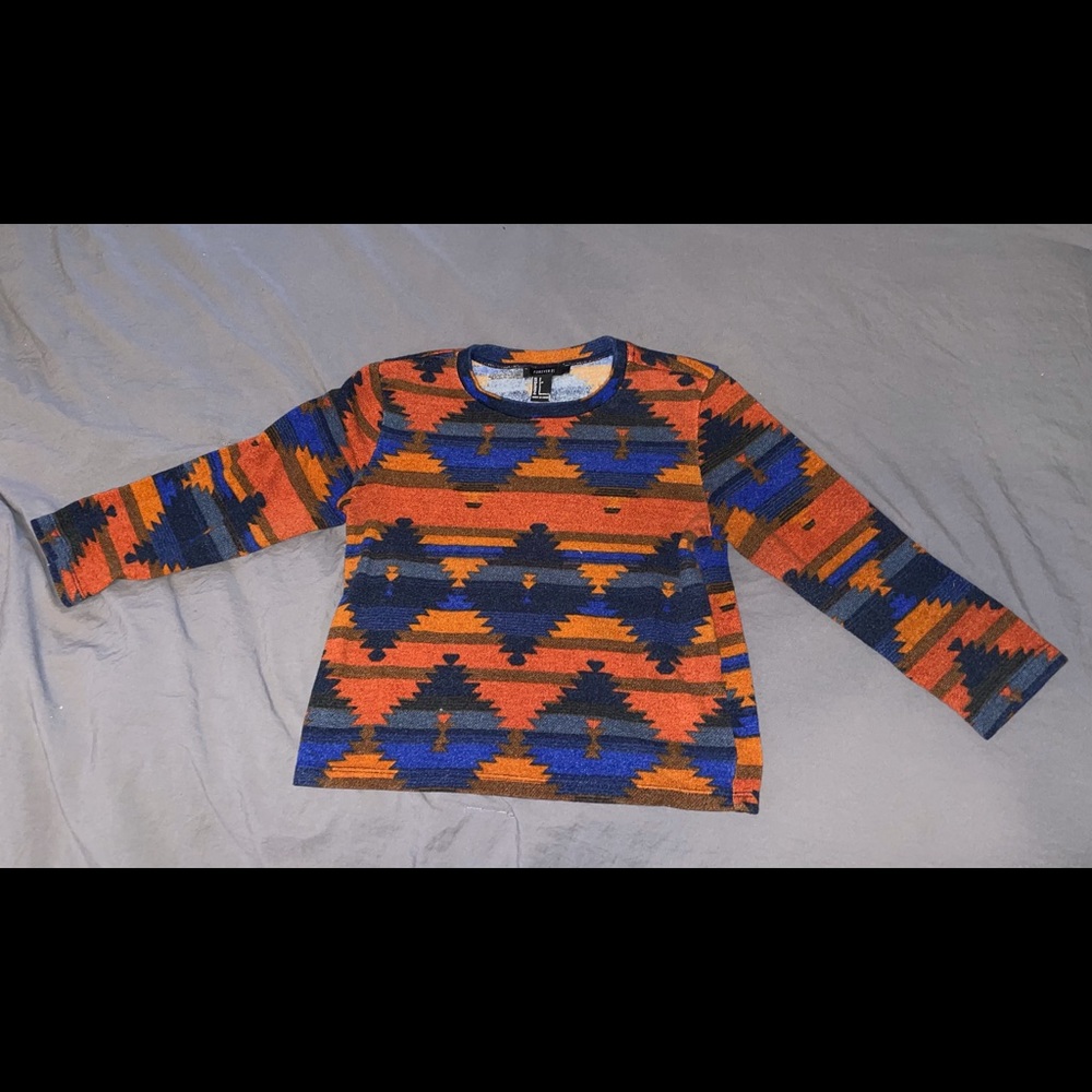 Forever 21 Bohemian Vibe Crop Sweater Size S